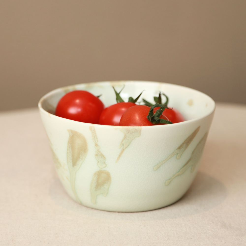 Green & White Porcelain Bowl
