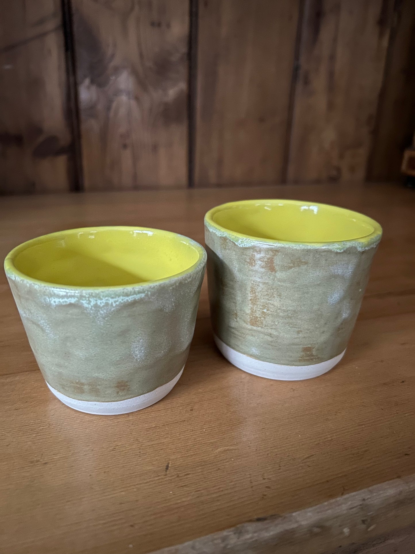 Beakers- Malakite Green and Limoncello Yellow
