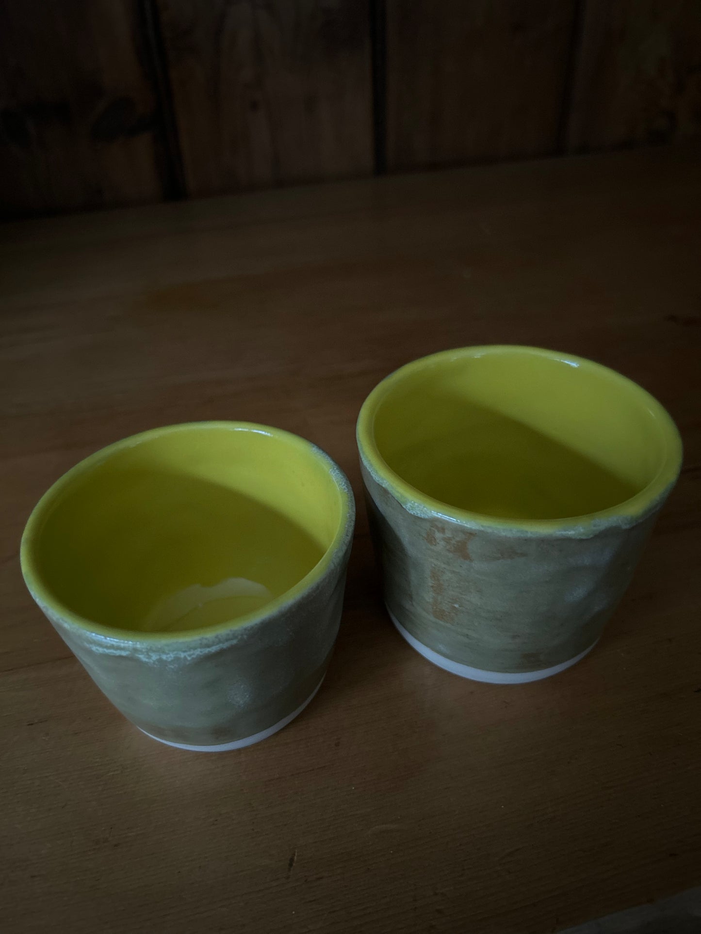 Beakers- Malakite Green and Limoncello Yellow