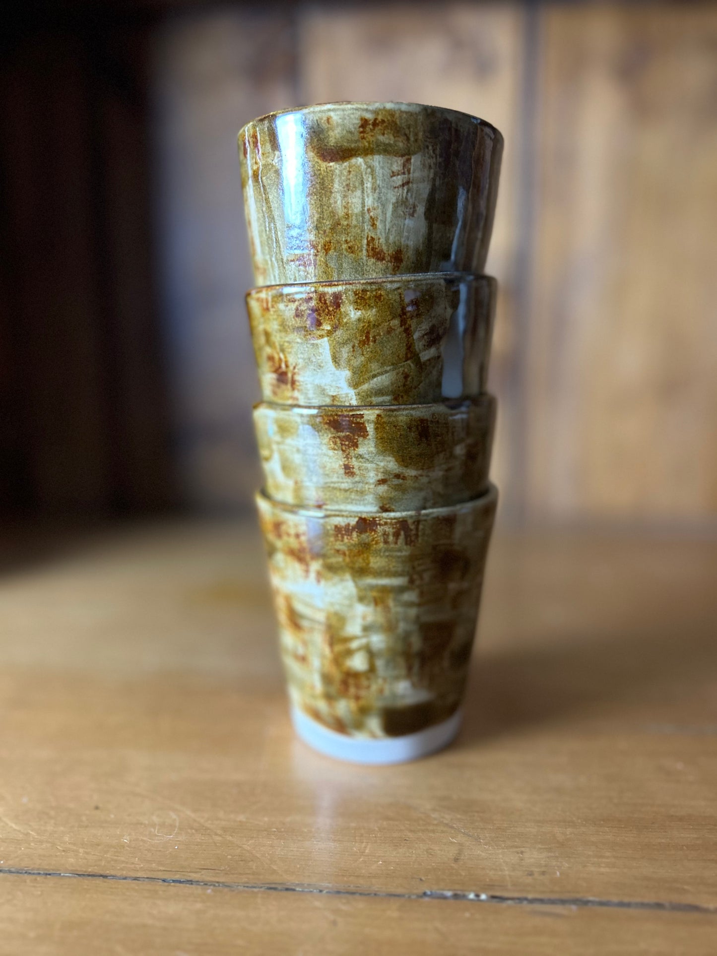 Tall Beakers - Mottled Brown