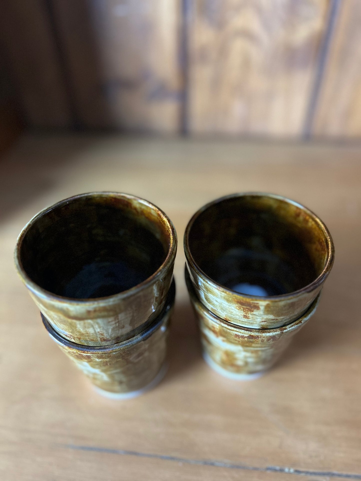 Tall Beakers - Mottled Brown