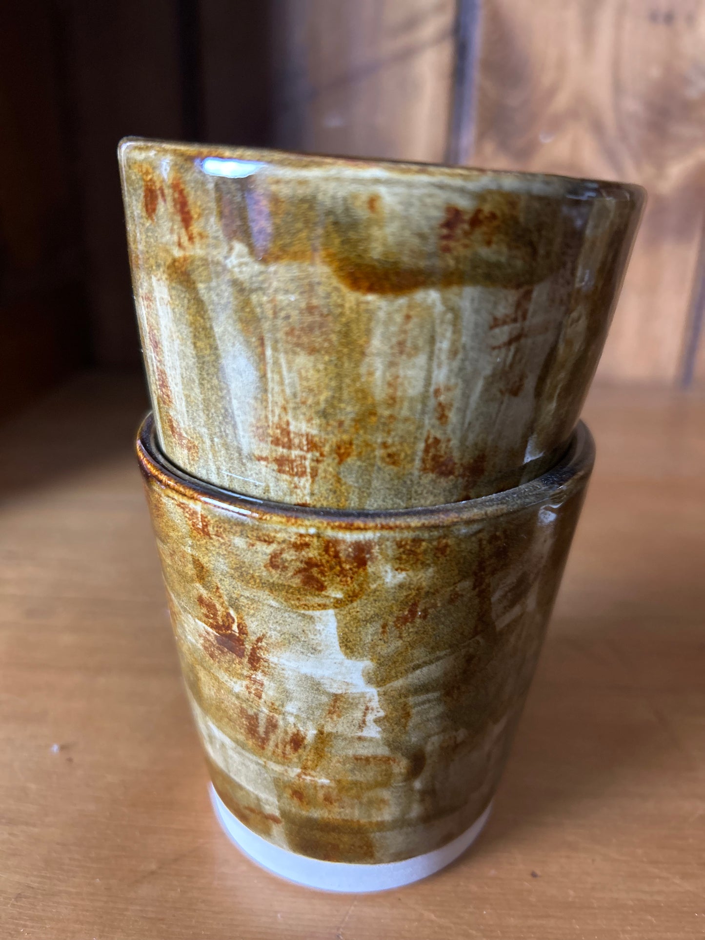 Tall Beakers - Mottled Brown