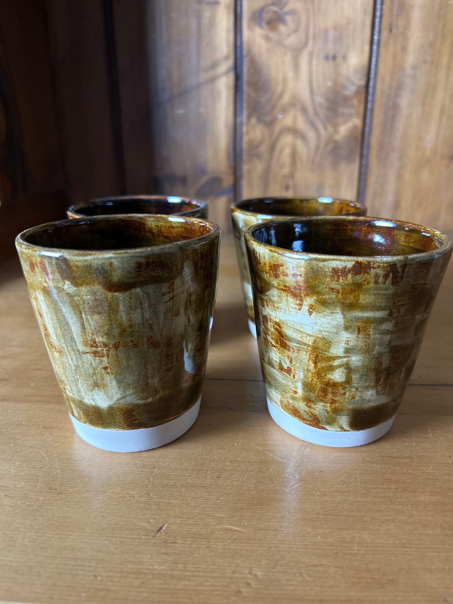 Tall Beakers - Mottled Brown