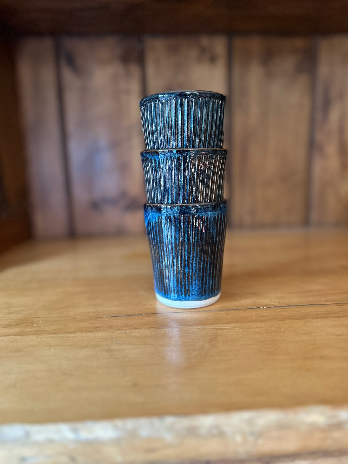 Tall Ribbed Beakers