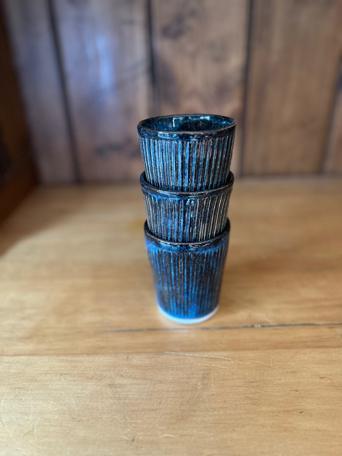 Tall Ribbed Beakers