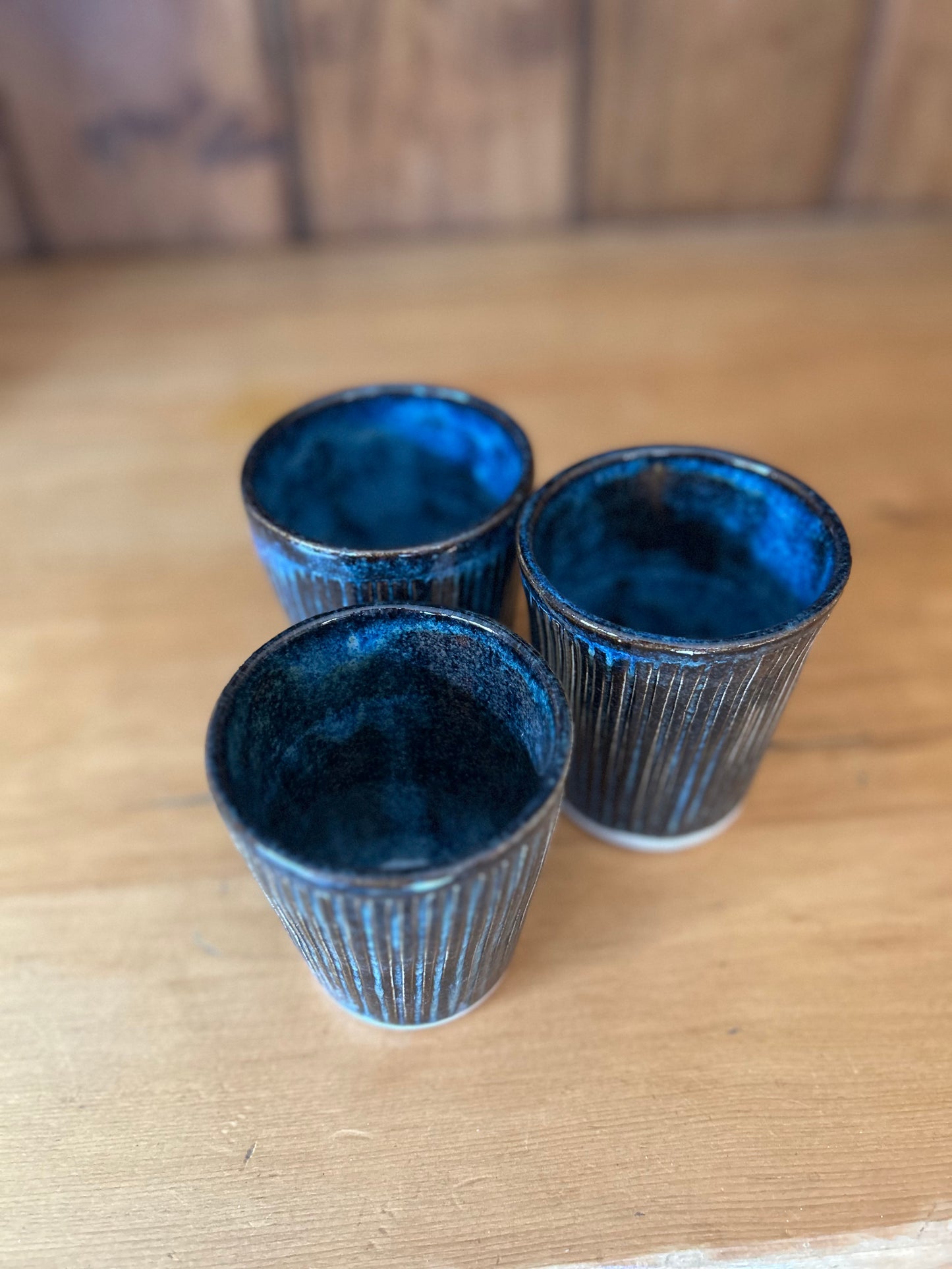 Tall Ribbed Beakers