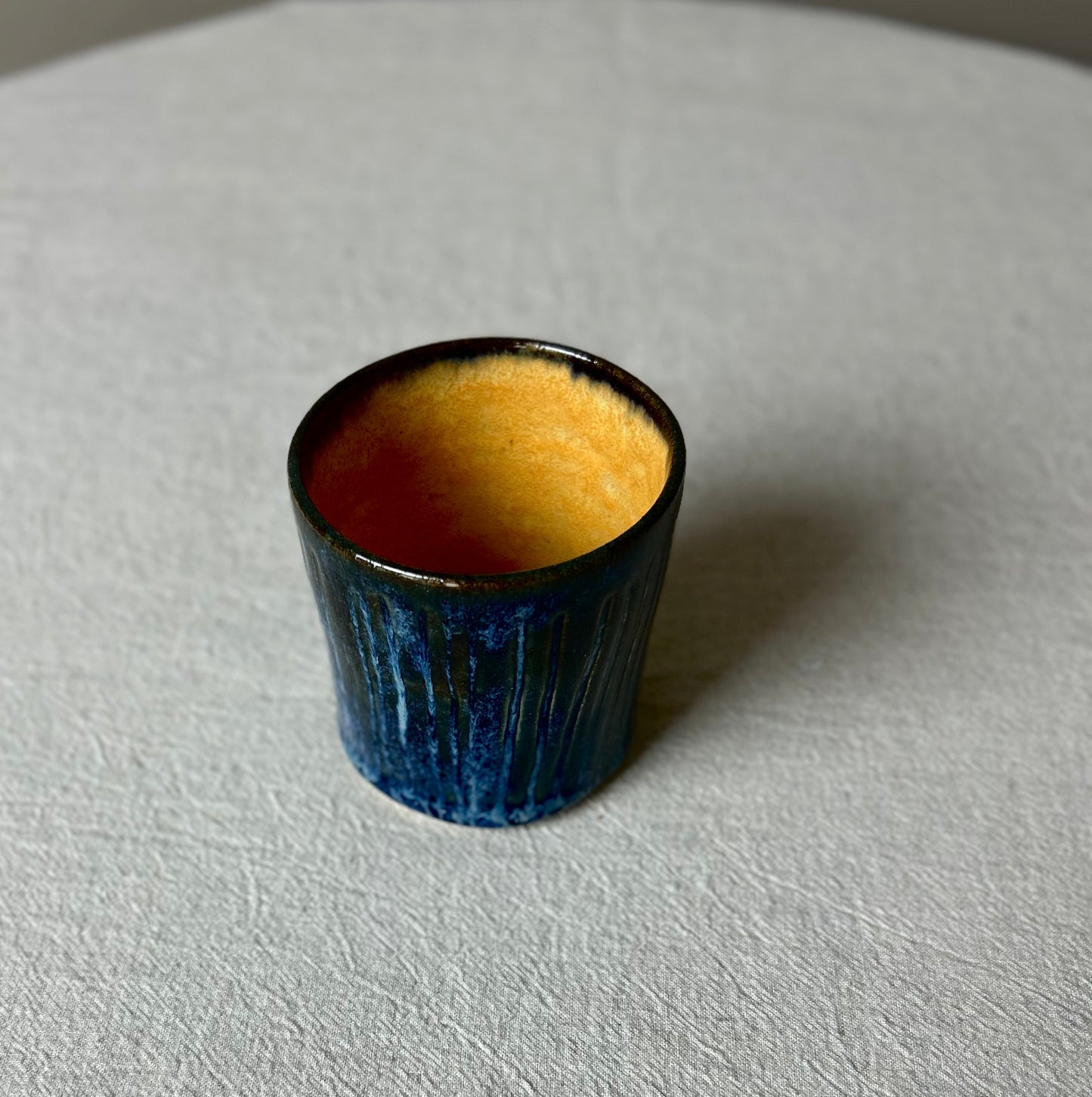 Blue Ribbed Beakers