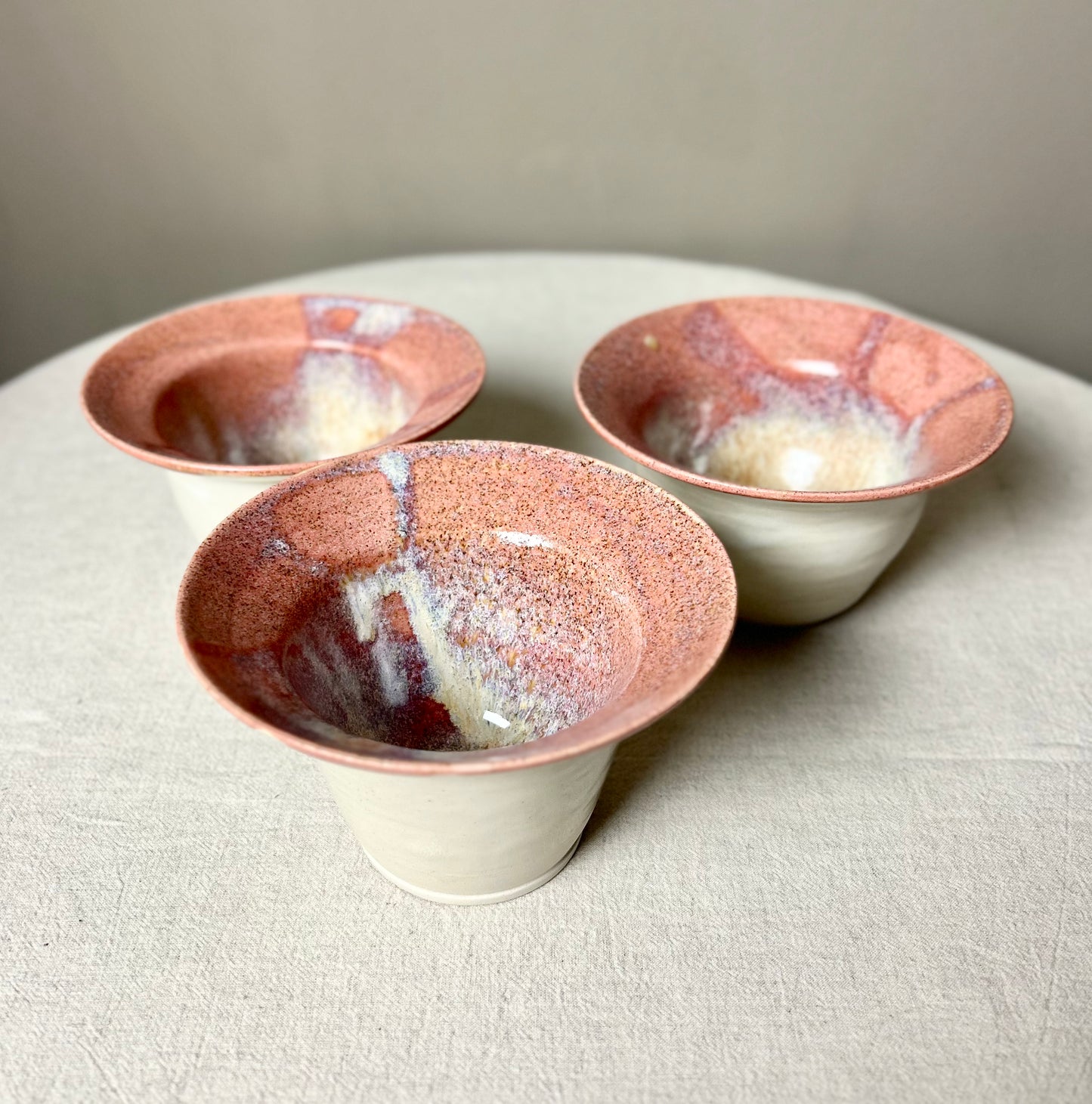 Mottled Pink Dessert Bowl