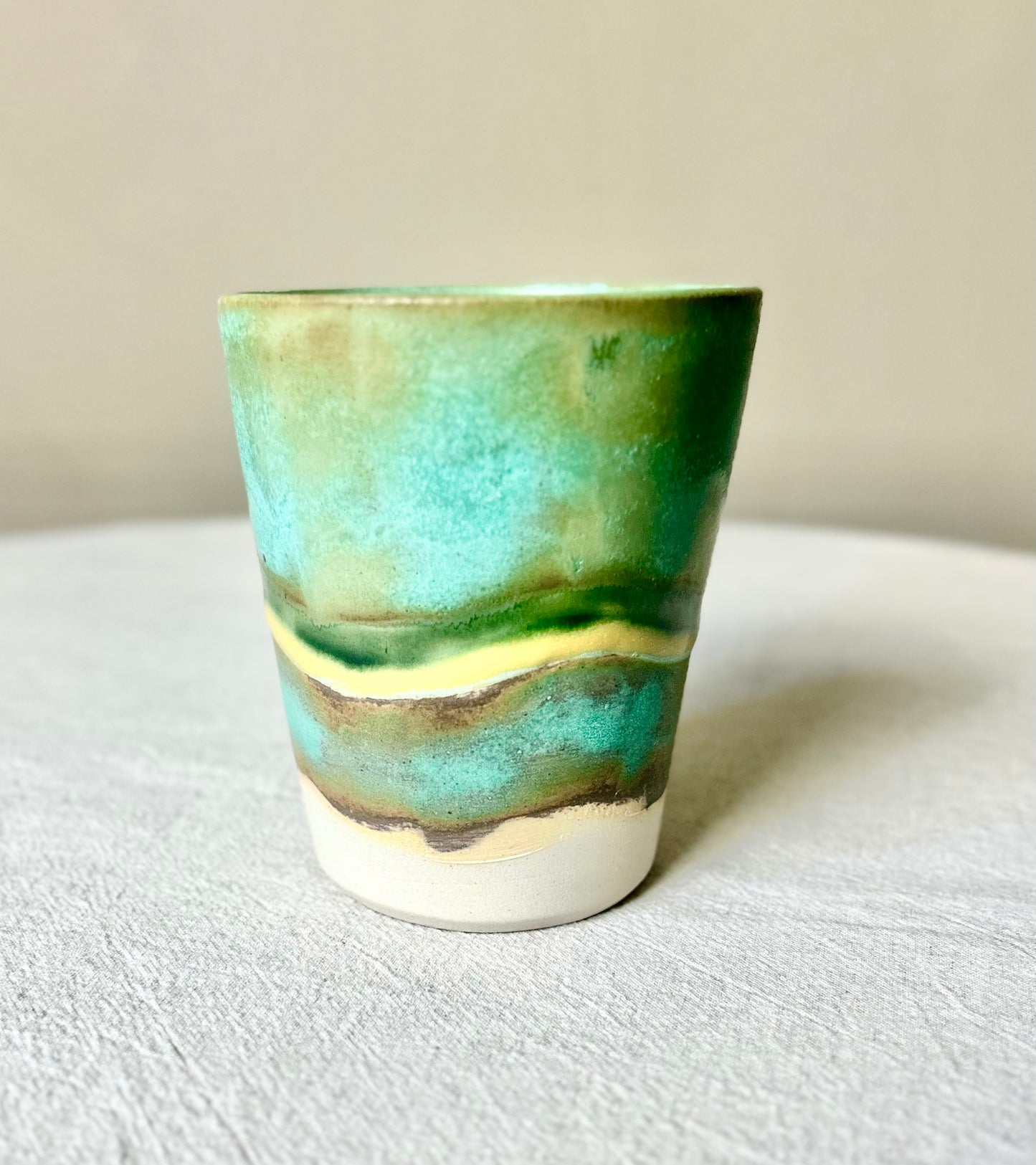 Mottled Green Beakers