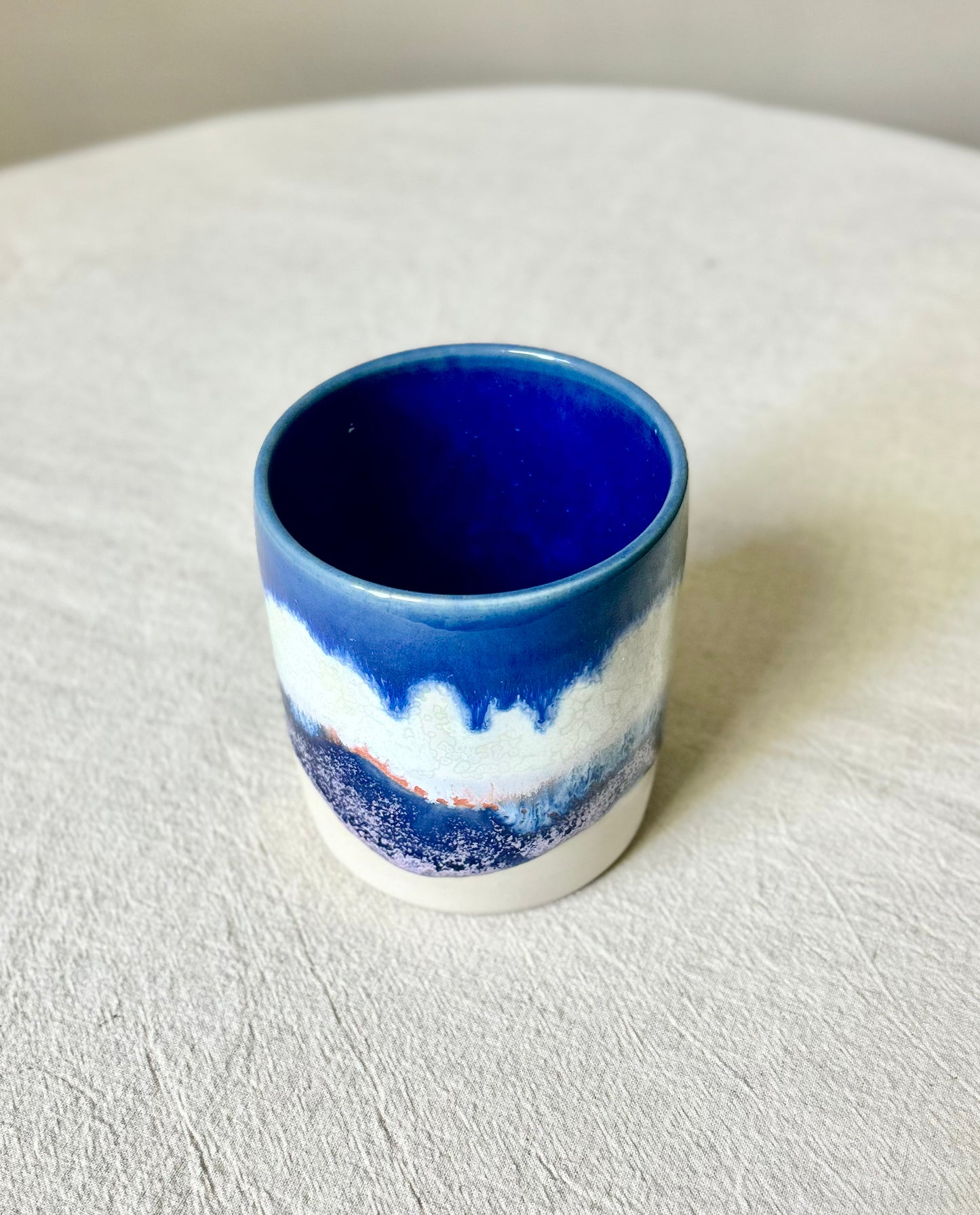 Large Blue and White Beaker