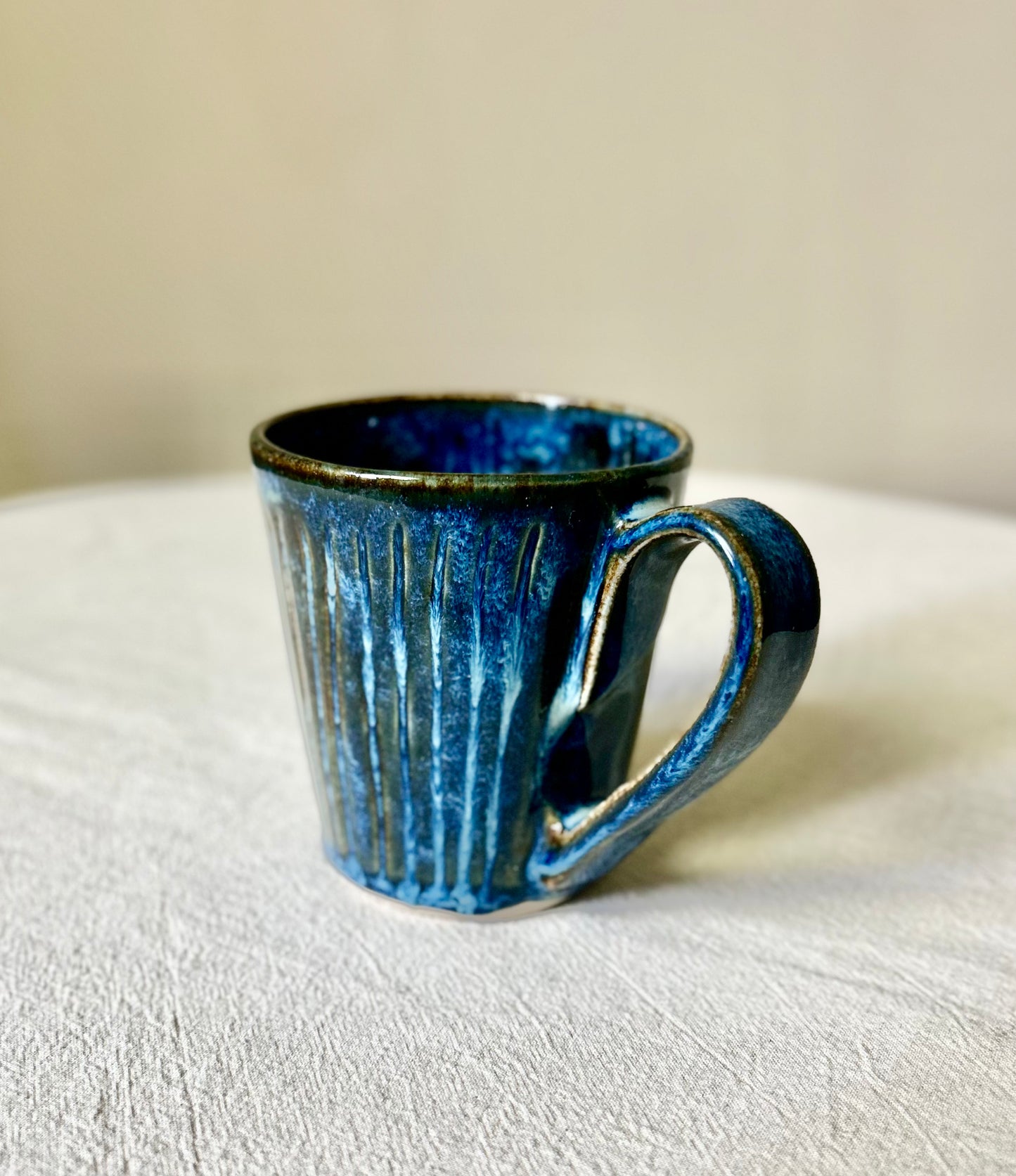 Dark Blue Ribber Coffee Mug