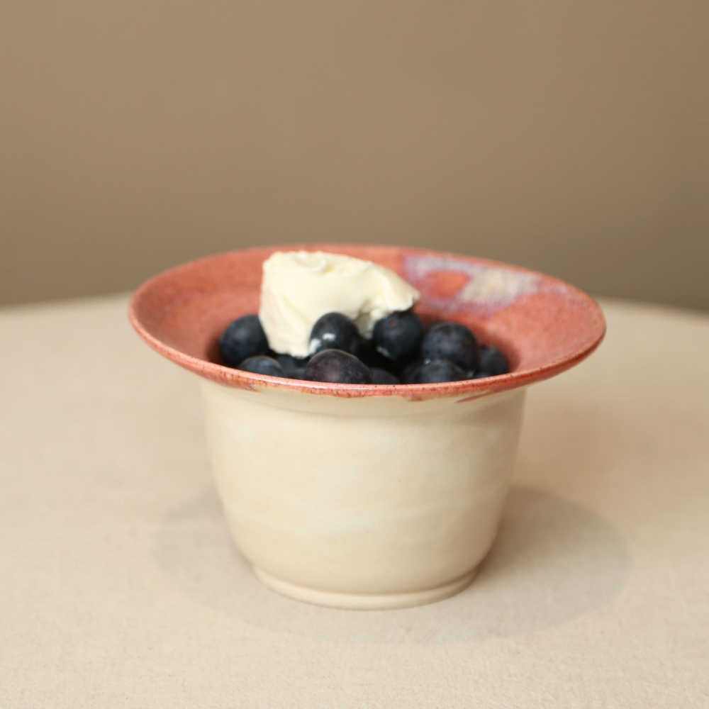 Mottled Pink Dessert Bowl