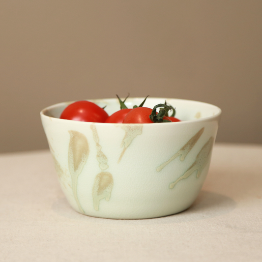 Green & White Porcelain Bowl