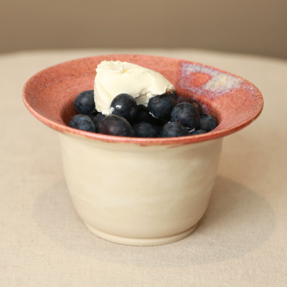 Mottled Pink Dessert Bowl