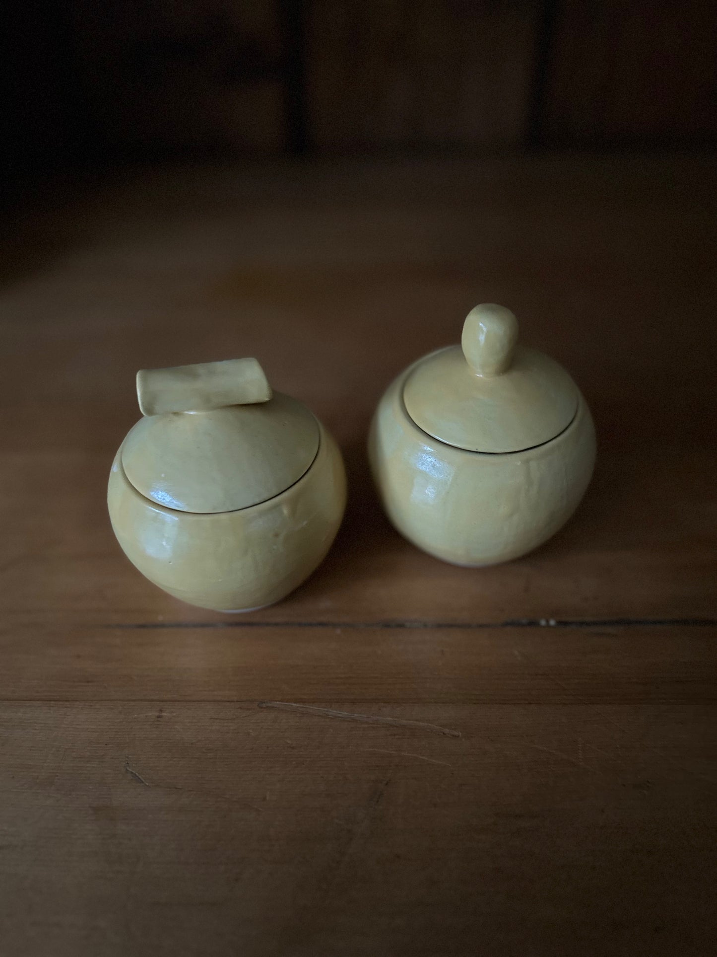Lidded Jars - Yellow