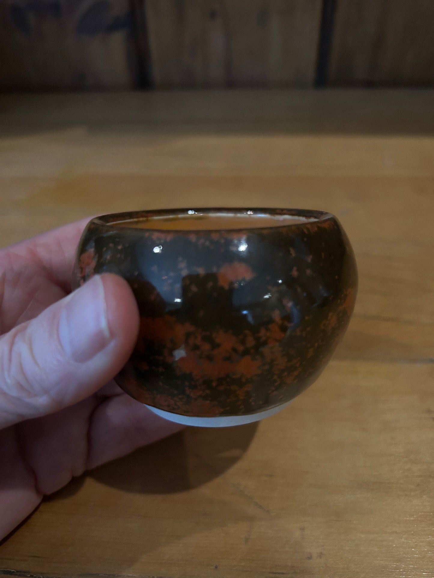 Mottled Brown Lidded Jars