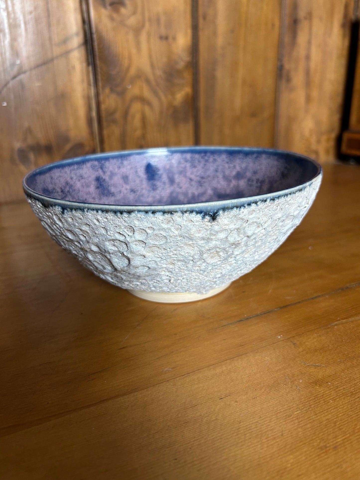 Medium Sized Mottled Blue "Lava" Bowl
