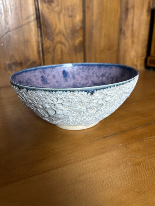Medium Sized Mottled Blue "Lava" Bowl