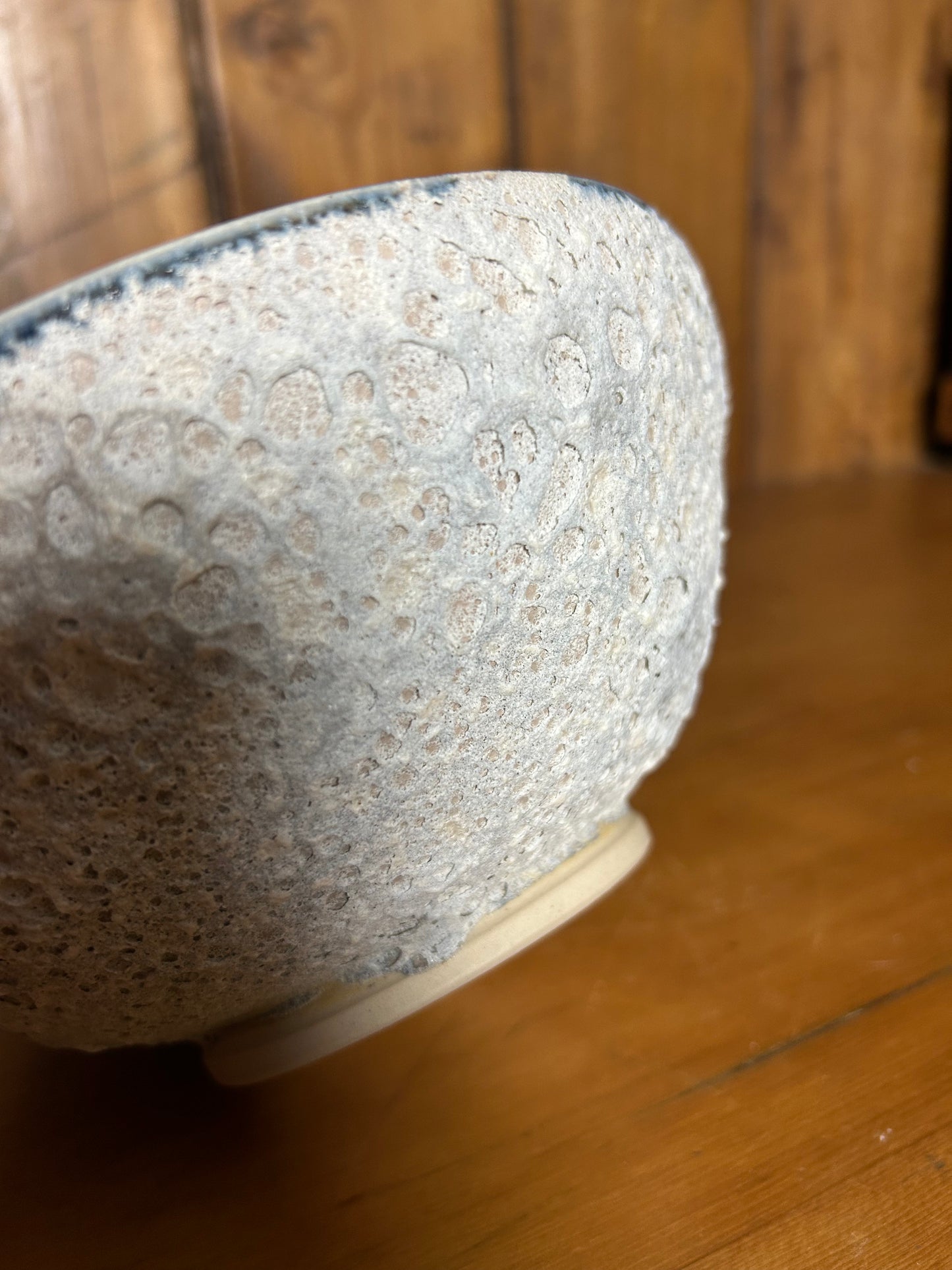 Medium Sized Mottled Blue "Lava" Bowl