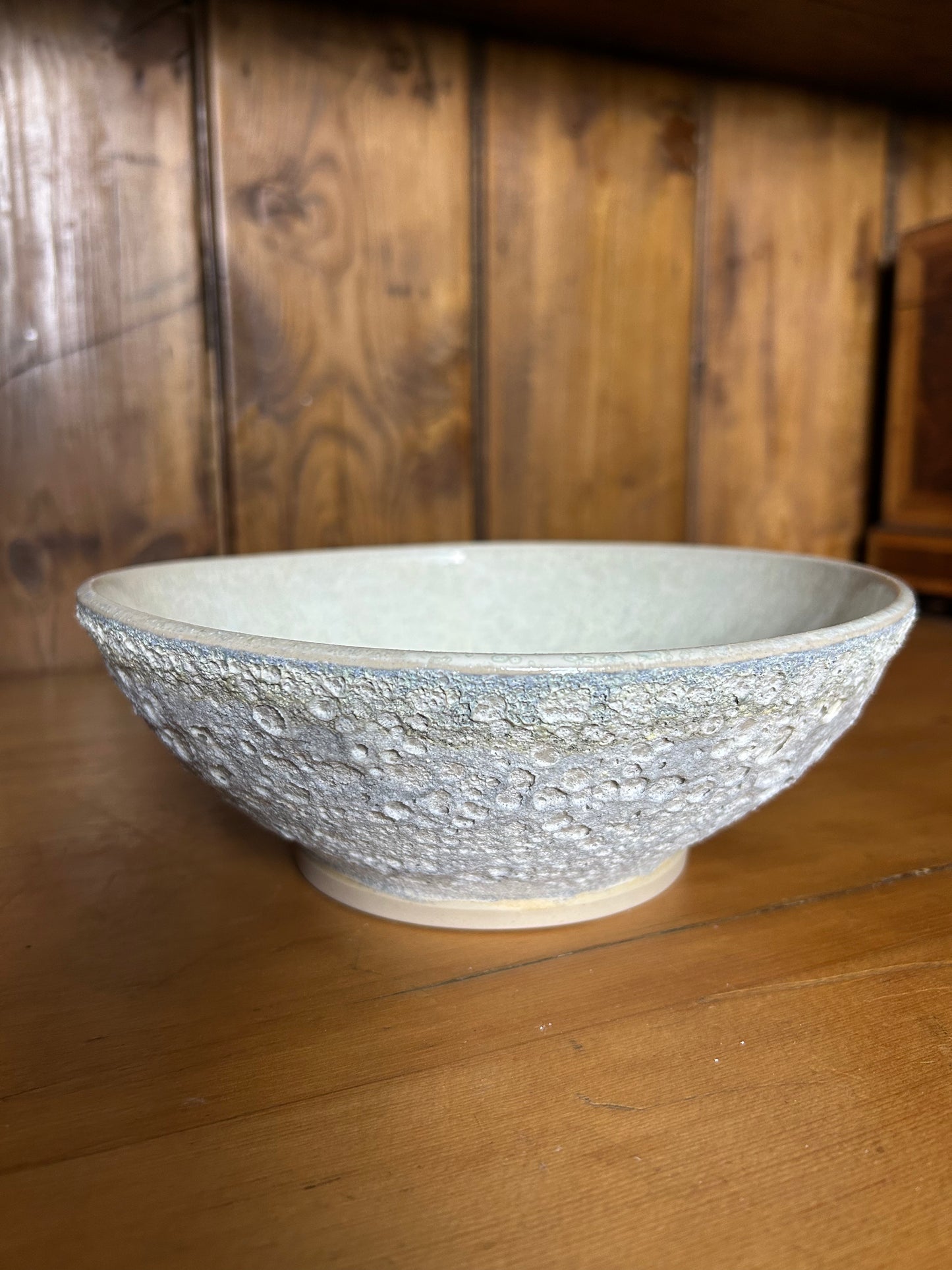 Medium Sized White "Lava" Bowl