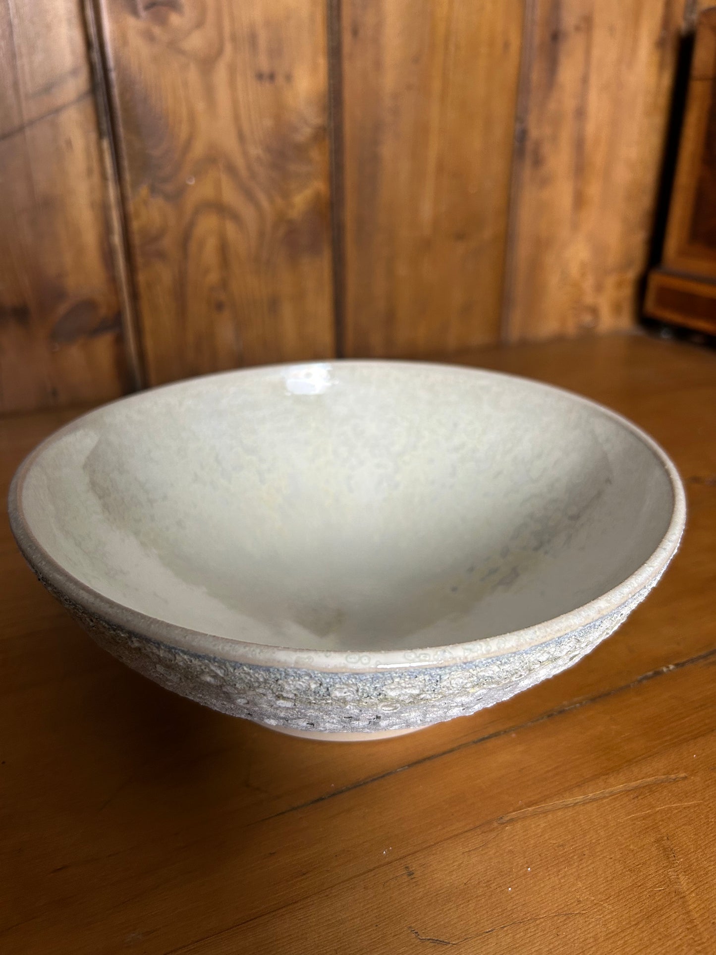 Medium Sized White "Lava" Bowl