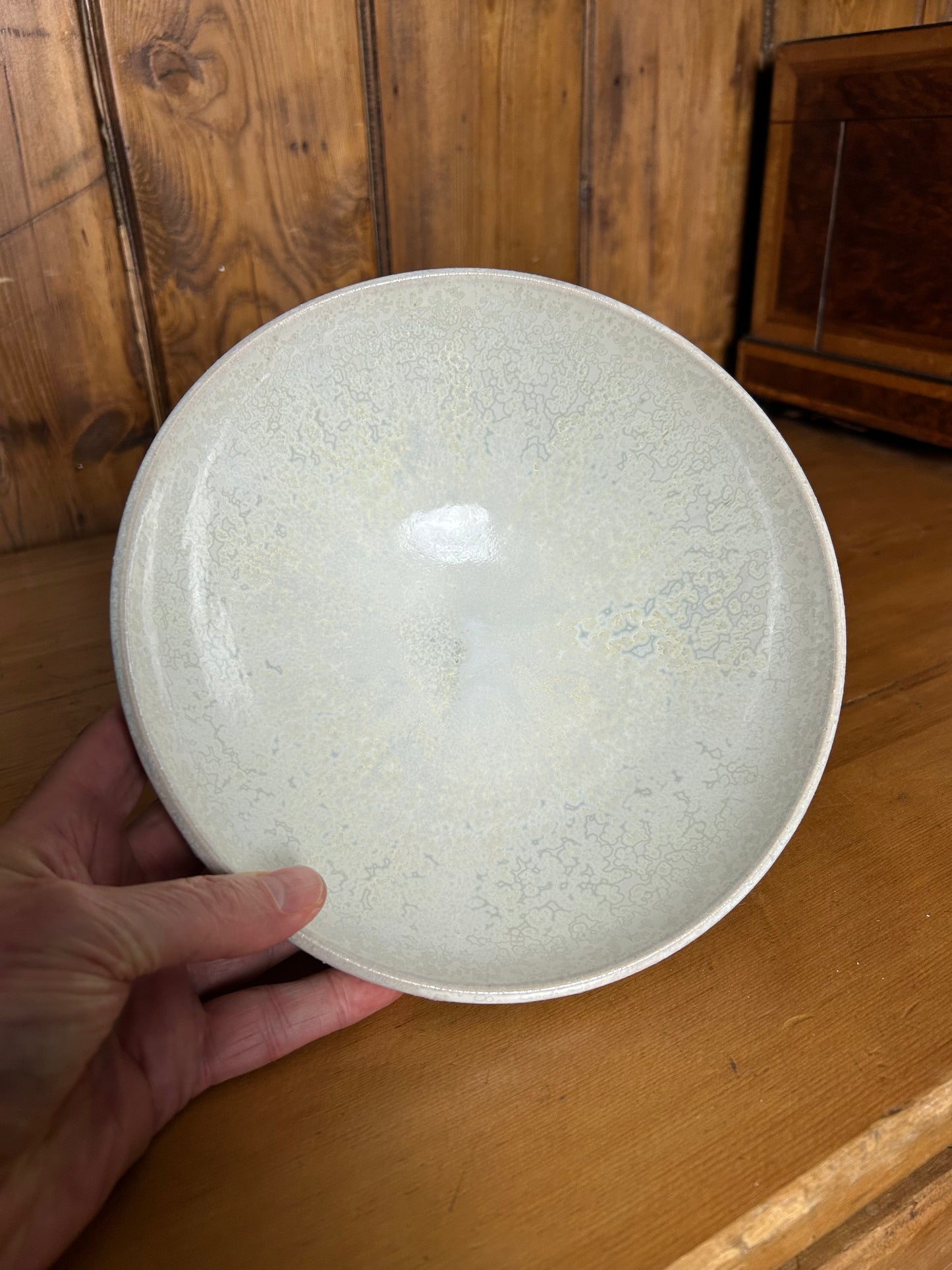 Medium Sized White "Lava" Bowl