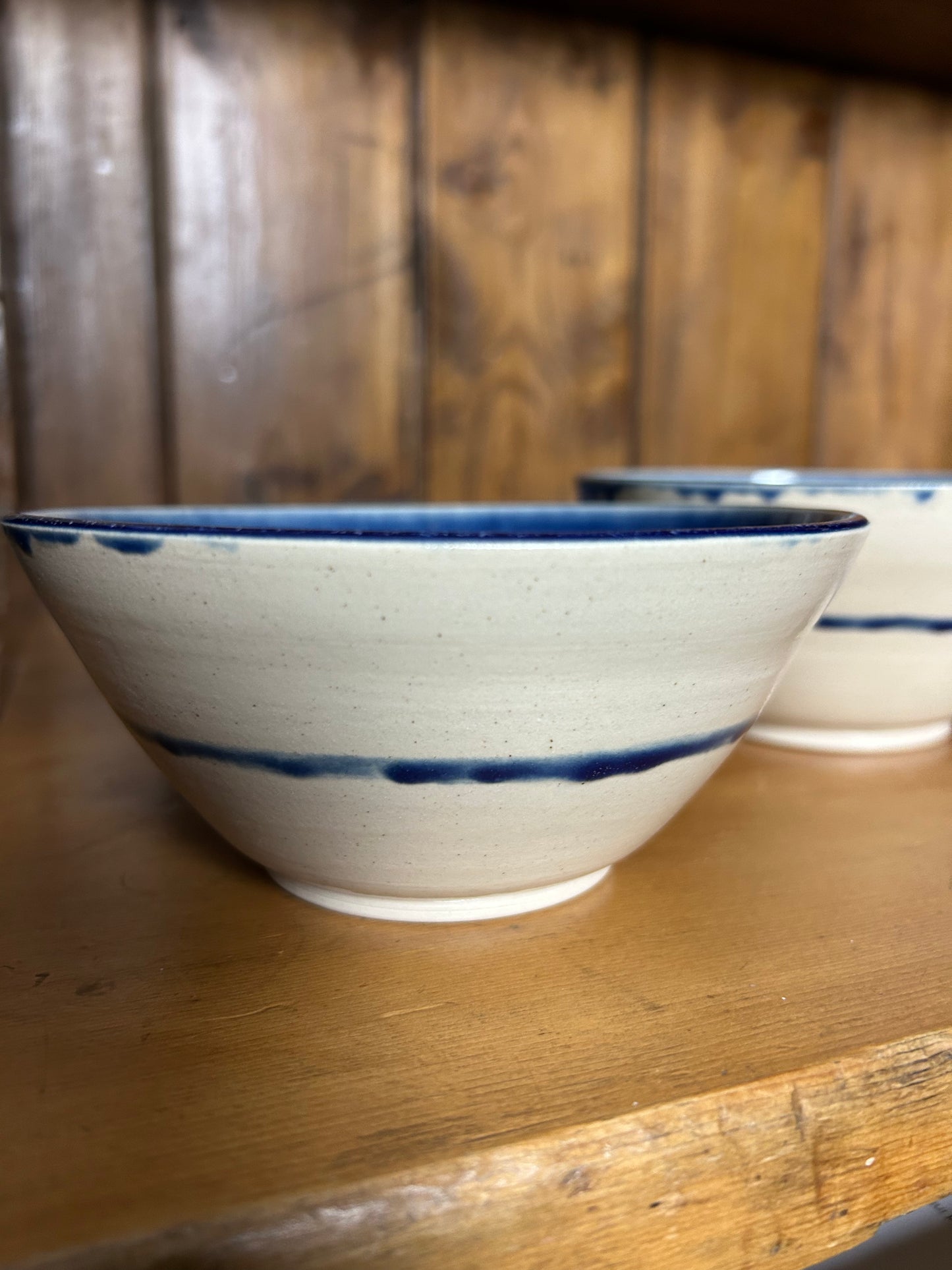 Small Blue Mottled Bowls