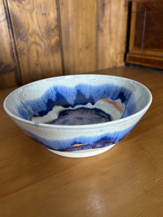 Shallow Blue & White Bowl