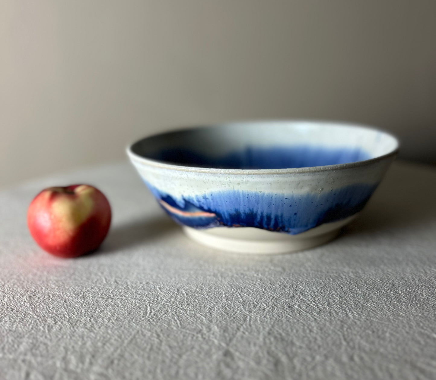 Shallow Blue & White Bowl