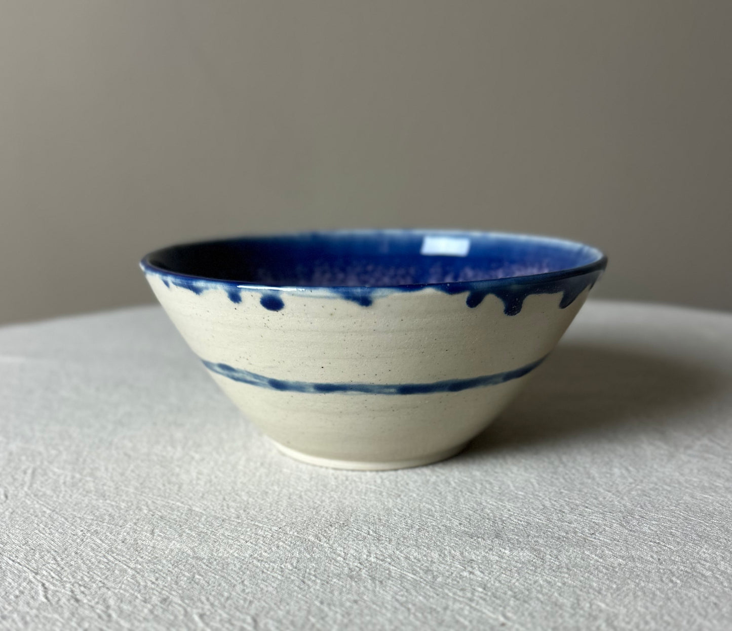 Small Blue Mottled Bowls