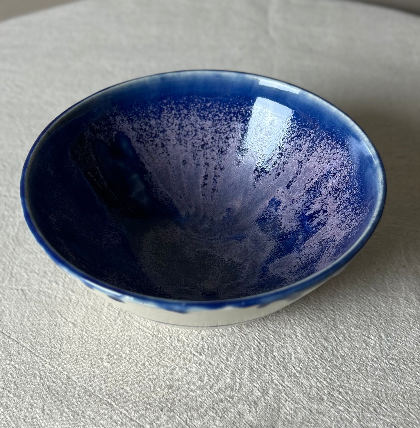 Small Blue Mottled Bowls