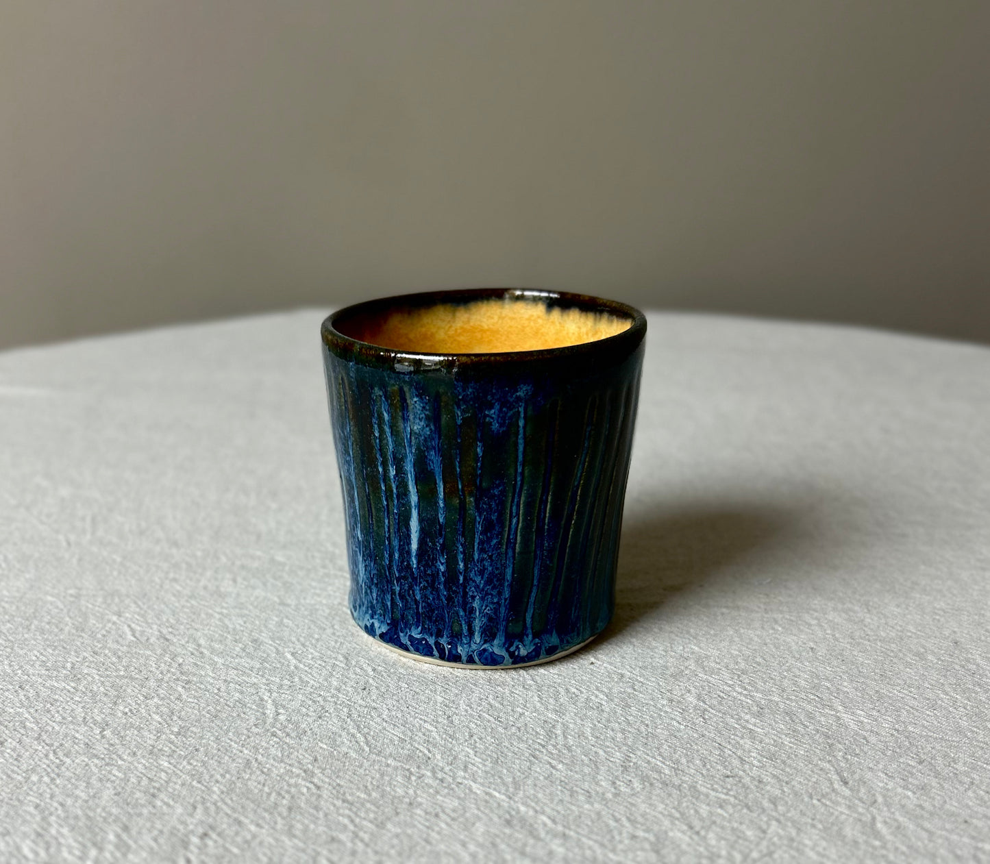 Blue Ribbed Beakers