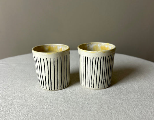 Lemon Scored Beakers