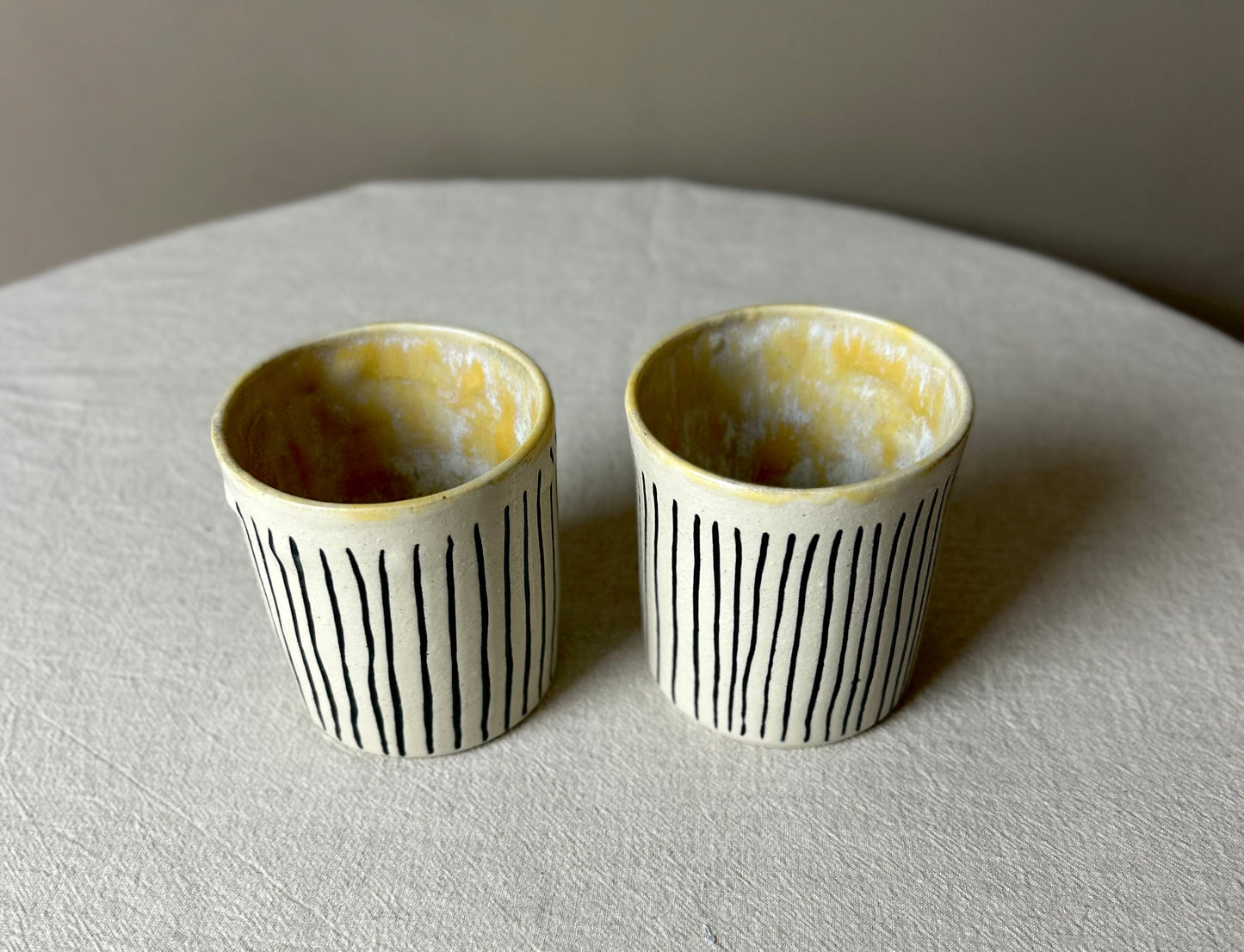 Lemon Scored Beakers