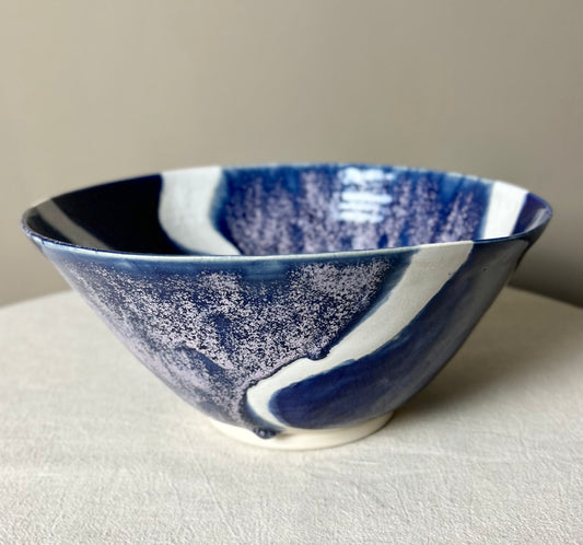 Large Blue Serving Bowl