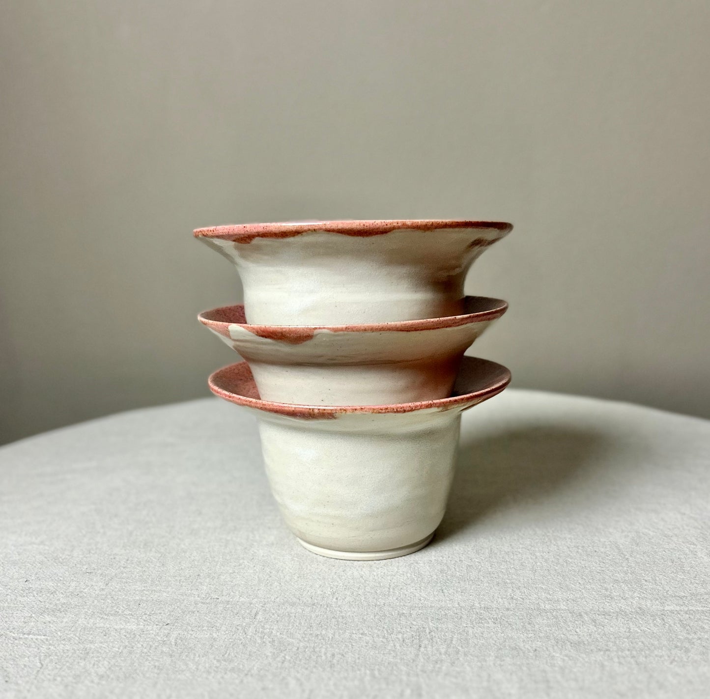 Mottled Pink Dessert Bowl
