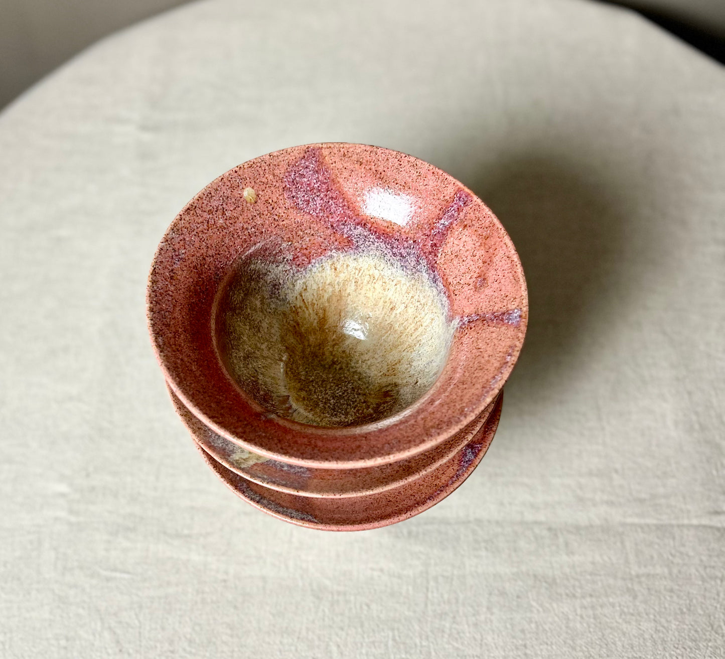 Mottled Pink Dessert Bowl
