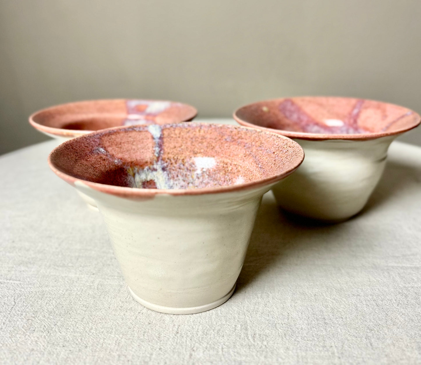 Mottled Pink Dessert Bowl