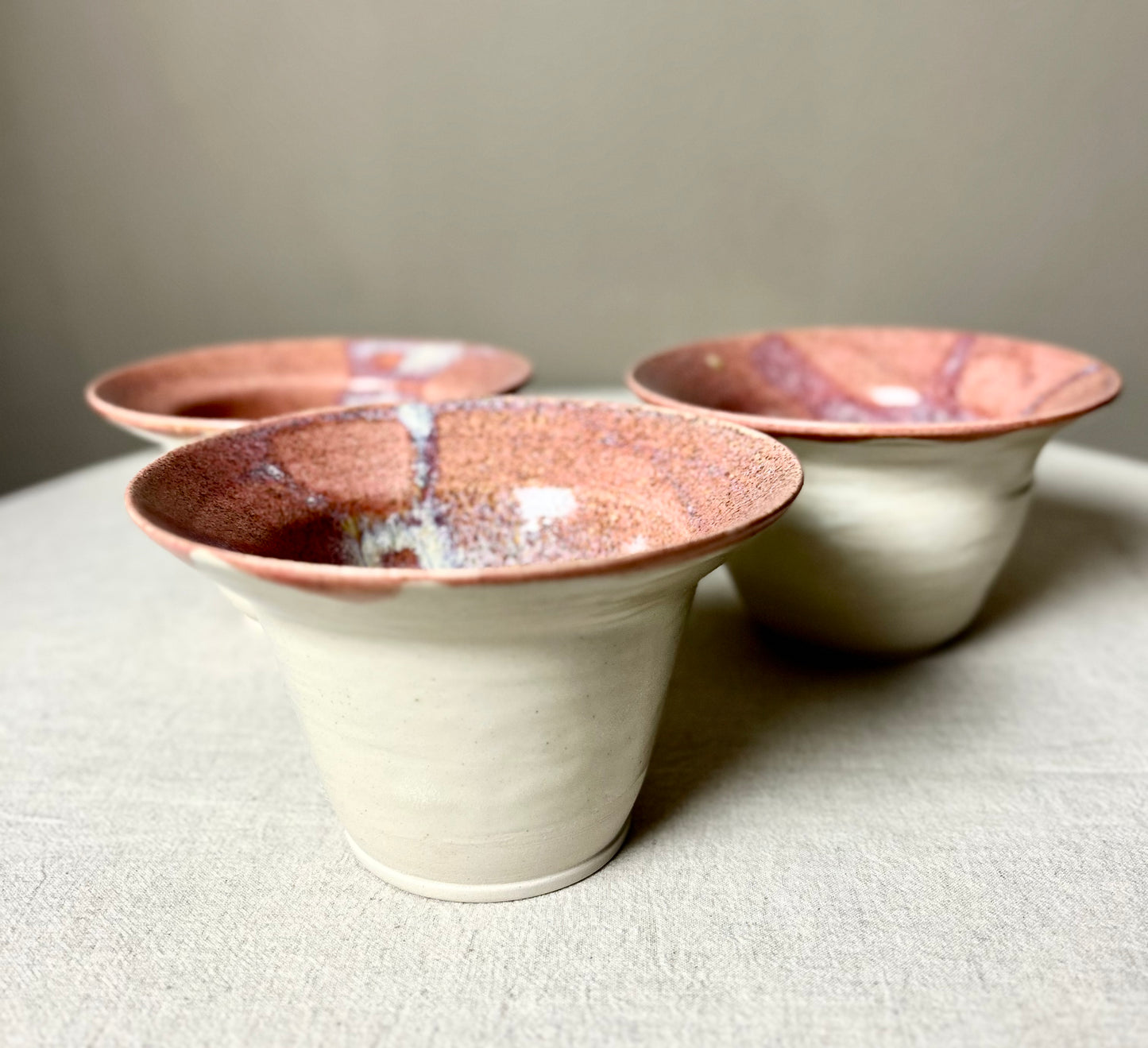 Mottled Pink Dessert Bowl
