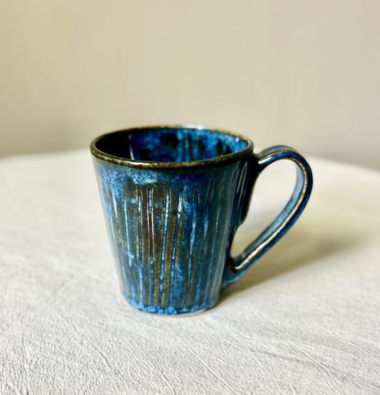 Dark Blue Ribber Coffee Mug